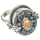 Peach Moonstone Rings handcrafted by Ana Silver Co - RING55257