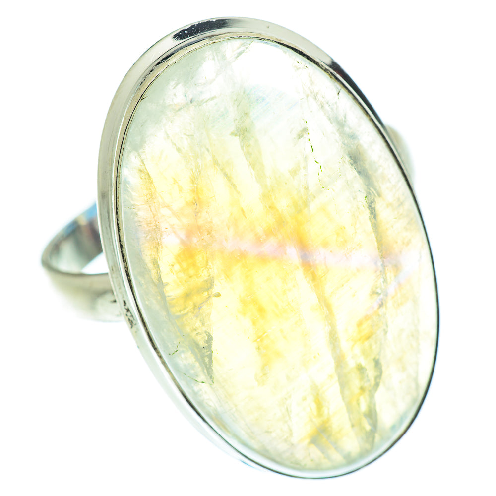 Rainbow Moonstone Rings handcrafted by Ana Silver Co - RING55381