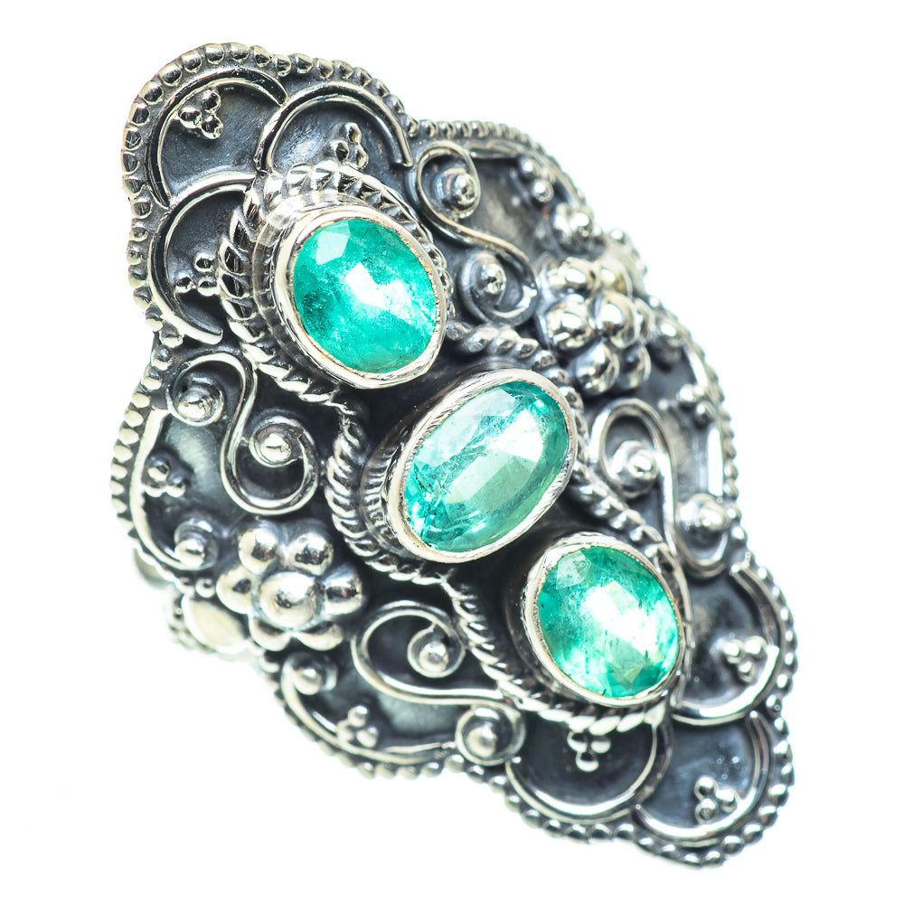 Zambian Emerald Rings handcrafted by Ana Silver Co - RING55413