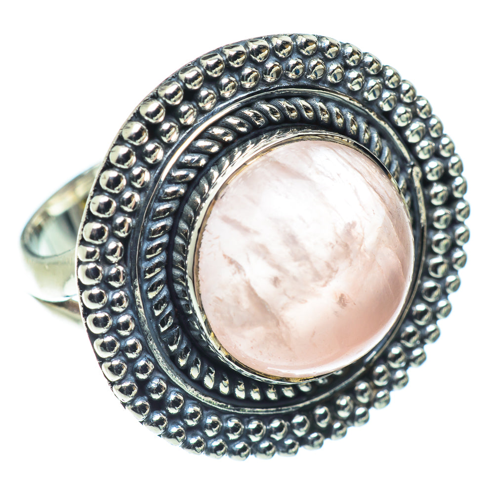 Rose Quartz Rings handcrafted by Ana Silver Co - RING55446