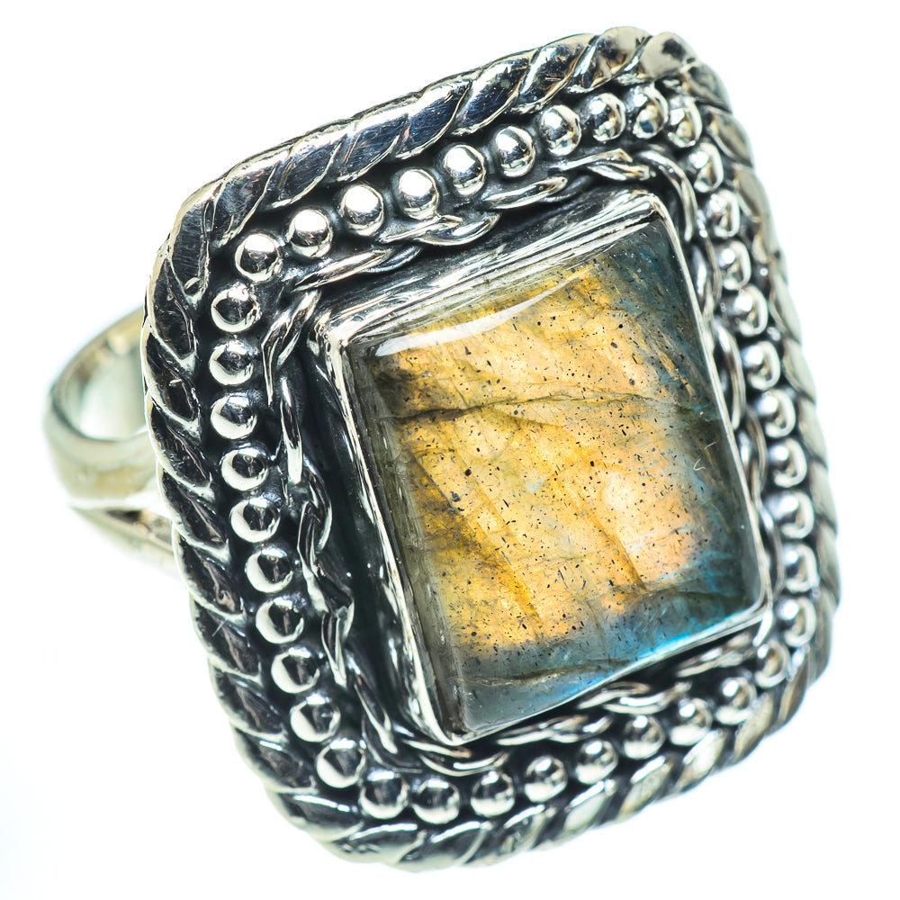 Labradorite Rings handcrafted by Ana Silver Co - RING55598