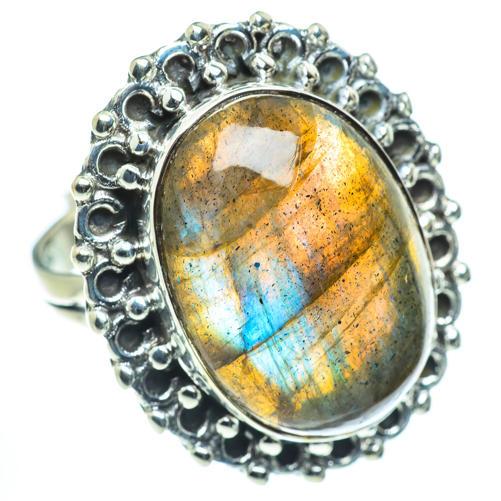 Labradorite Rings handcrafted by Ana Silver Co - RING55633