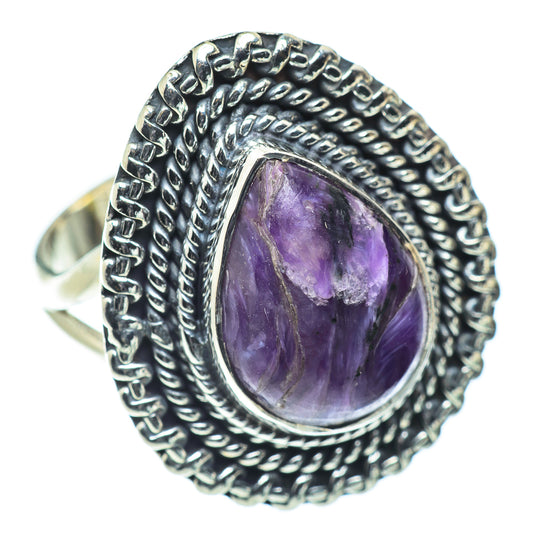 Charoite Rings handcrafted by Ana Silver Co - RING55651
