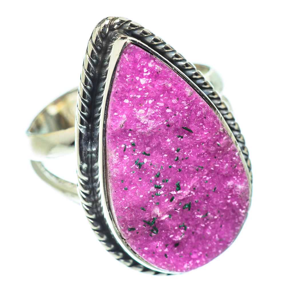Cobalto Calcite Druzy Rings handcrafted by Ana Silver Co - RING55688