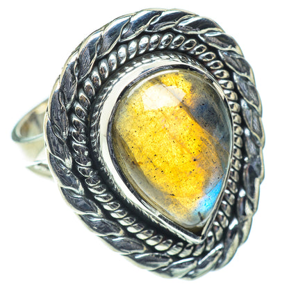 Labradorite Rings handcrafted by Ana Silver Co - RING55697