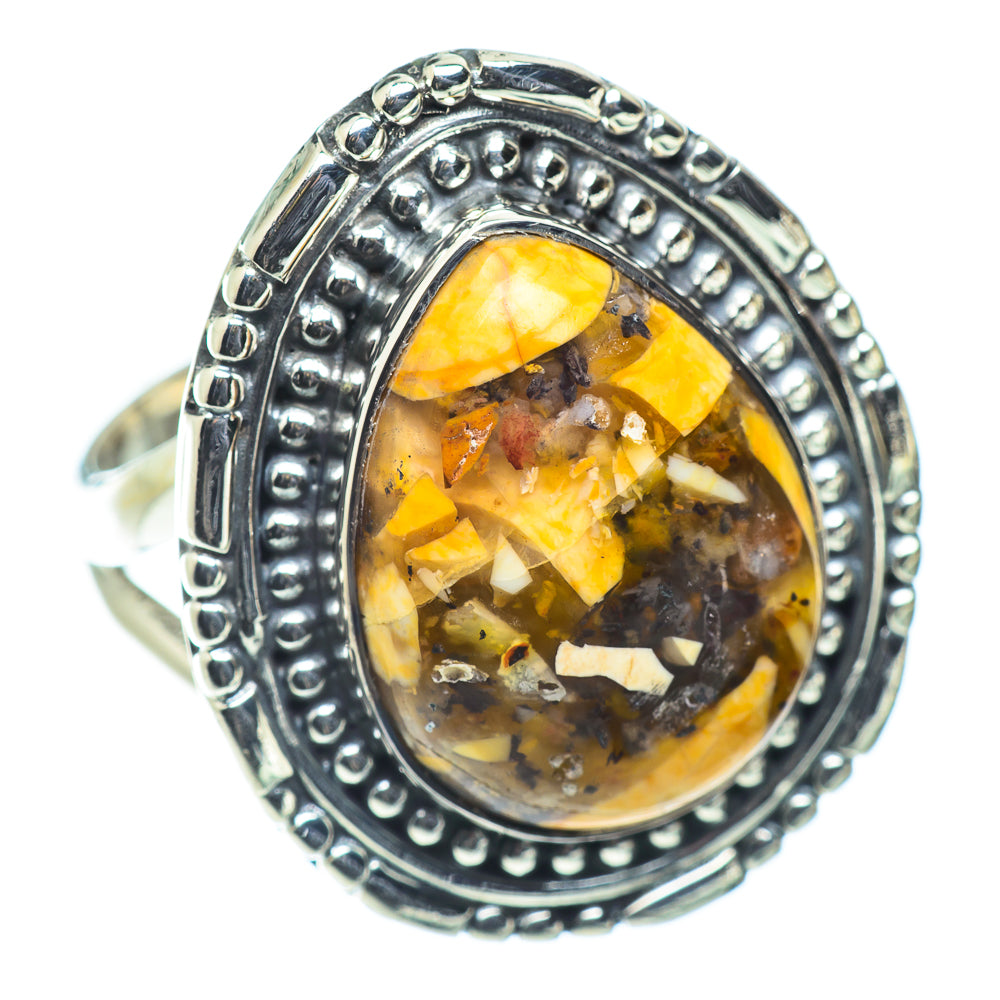 Brecciated Mookaite Rings handcrafted by Ana Silver Co - RING55733