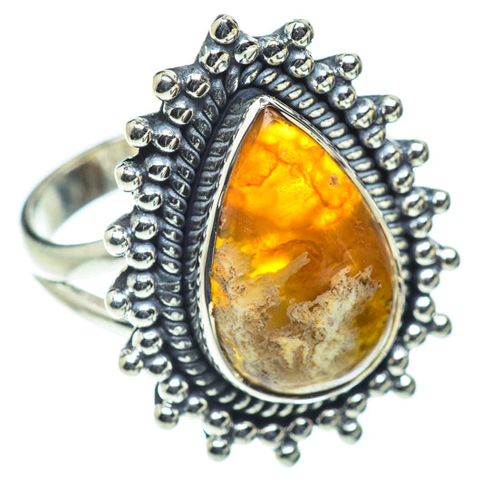 Plume Agate Rings handcrafted by Ana Silver Co - RING55734