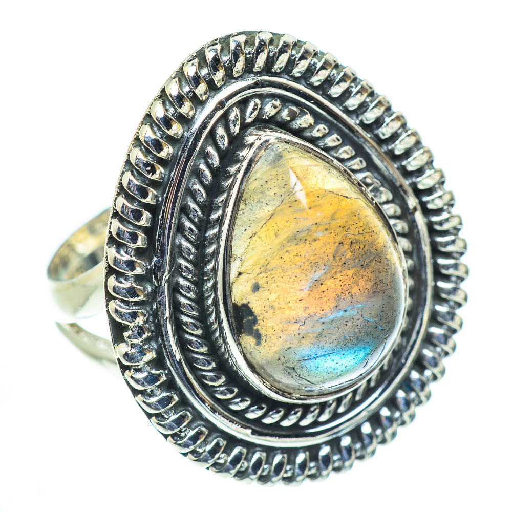 Labradorite Rings handcrafted by Ana Silver Co - RING55744