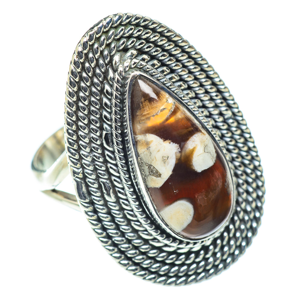 Peanut Wood Jasper Rings handcrafted by Ana Silver Co - RING55768 - Photo 2