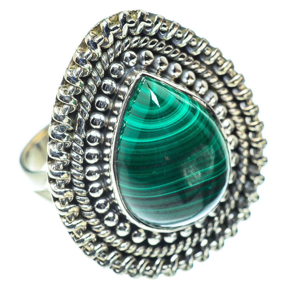 Malachite Rings handcrafted by Ana Silver Co - RING55786