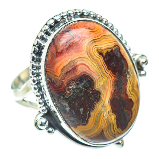 Crazy Lace Agate Rings handcrafted by Ana Silver Co - RING55792