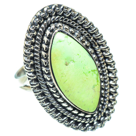 Lemon Chrysoprase Rings handcrafted by Ana Silver Co - RING55810
