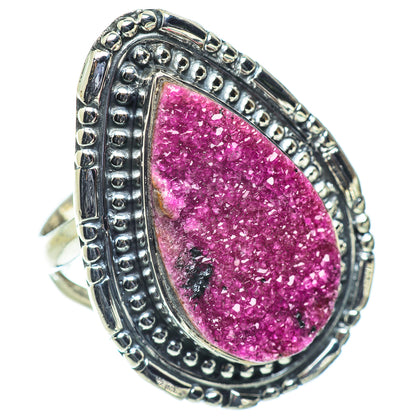 Cobalto Calcite Druzy Rings handcrafted by Ana Silver Co - RING55828