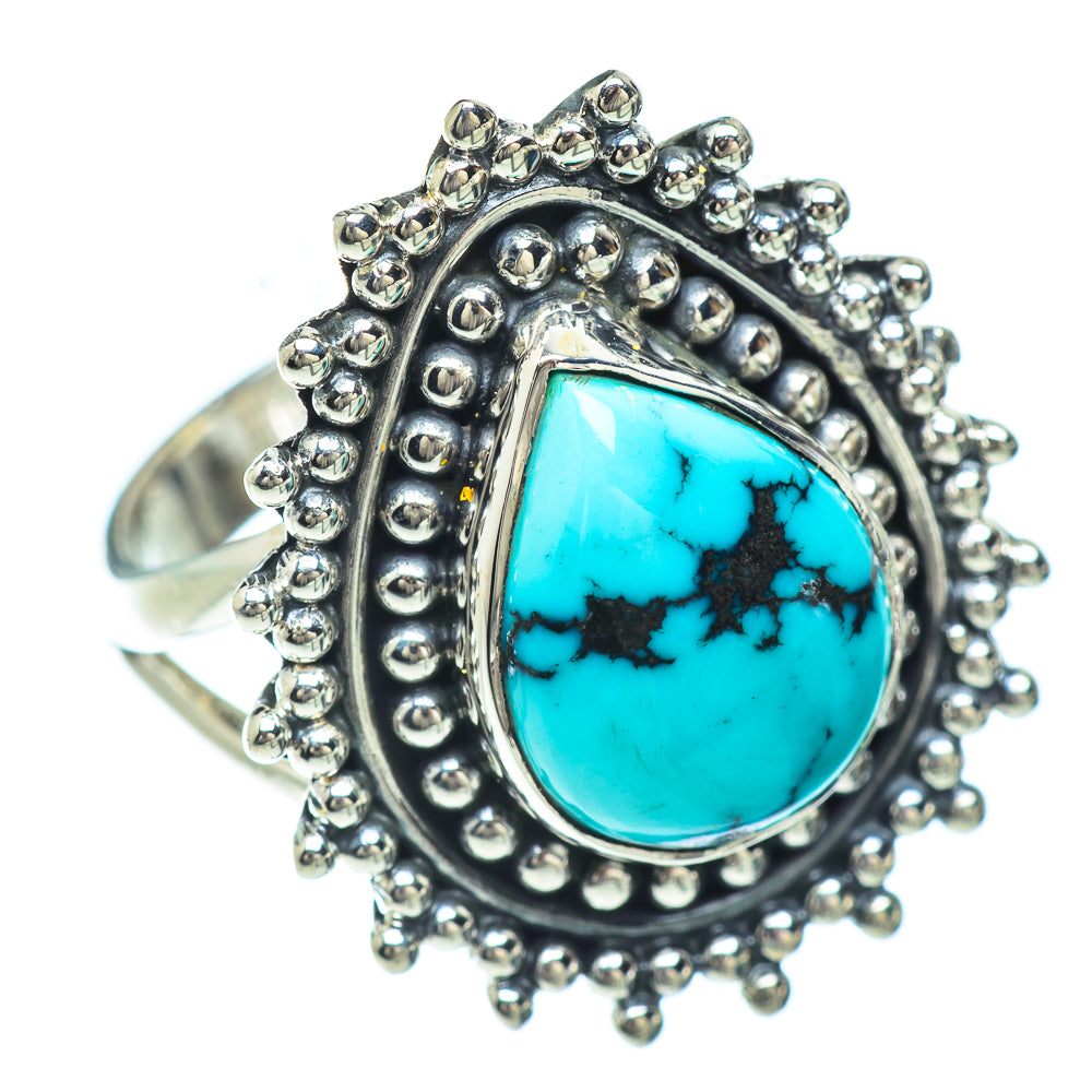 Tibetan Turquoise Rings handcrafted by Ana Silver Co - RING55834