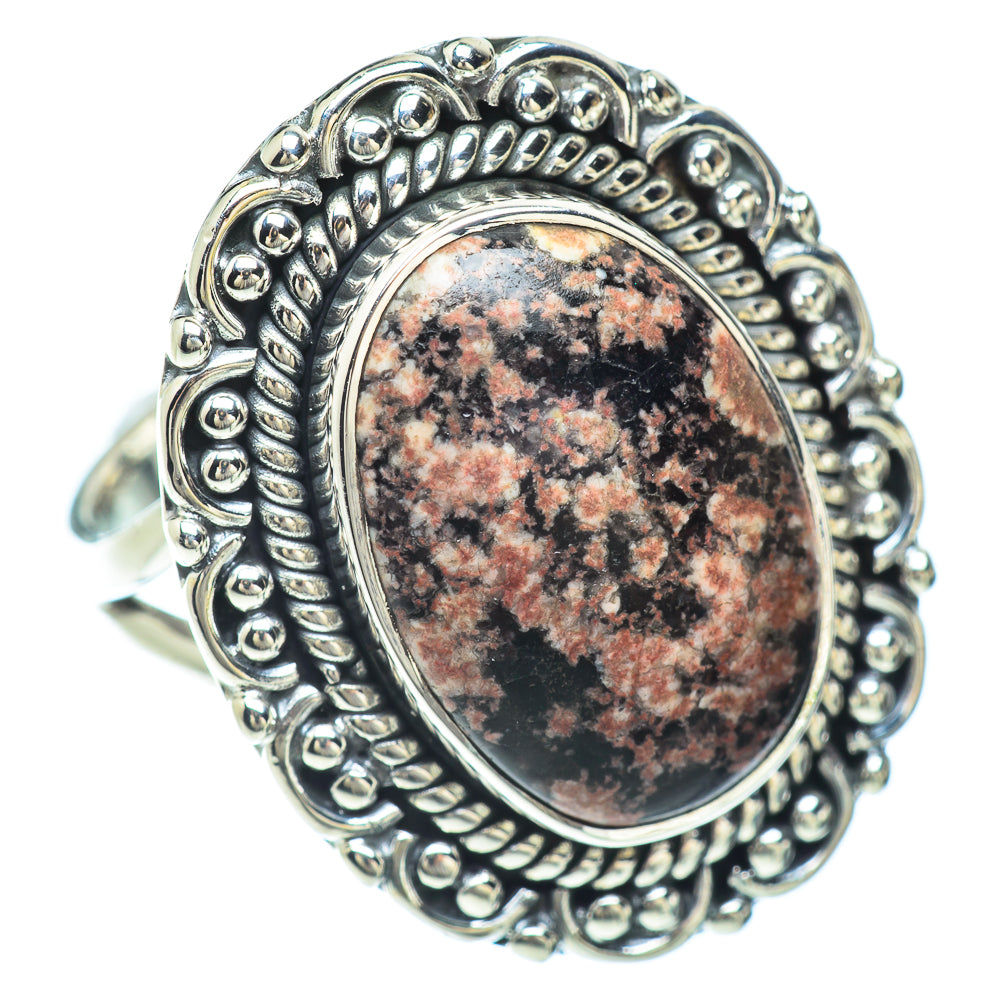 Snowflake Obsidian Rings handcrafted by Ana Silver Co - RING55914