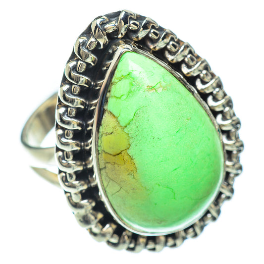 Lemon Chrysoprase Rings handcrafted by Ana Silver Co - RING55971