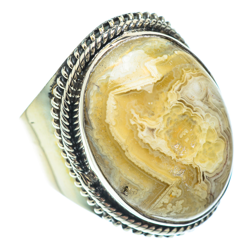 Laguna Lace Agate Rings handcrafted by Ana Silver Co - RING55976