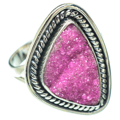 Cobalto Calcite Druzy Rings handcrafted by Ana Silver Co - RING55985