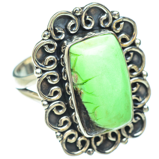 Lemon Chrysoprase Rings handcrafted by Ana Silver Co - RING56033