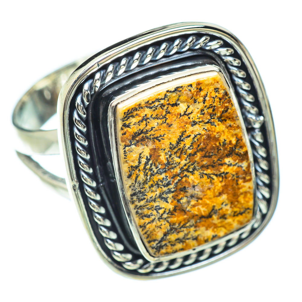 Germany Psilomelane Dendrite Rings handcrafted by Ana Silver Co - RING56038