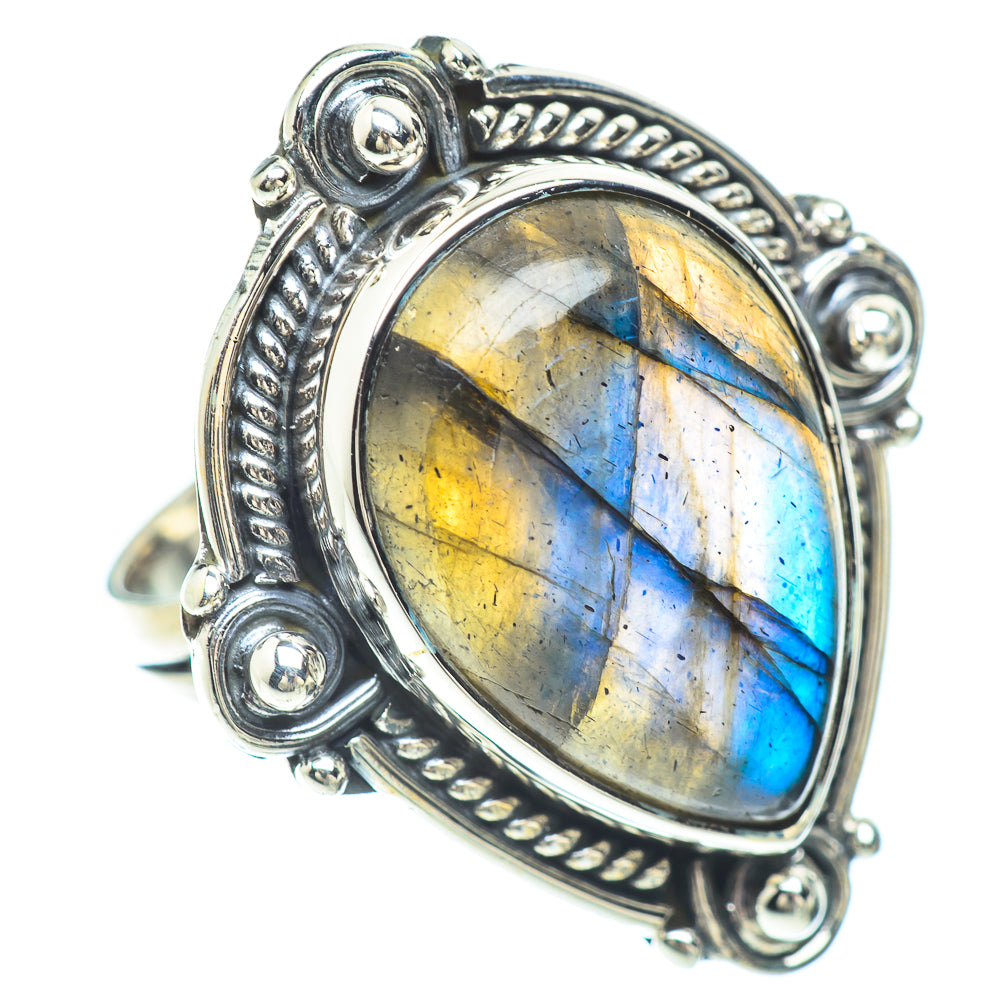 Labradorite Rings handcrafted by Ana Silver Co - RING56078