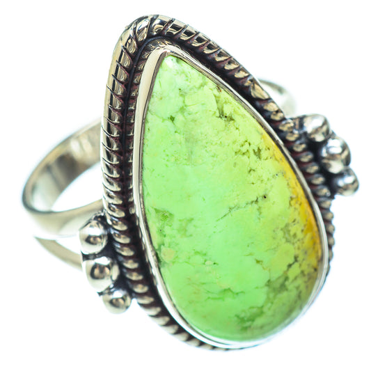 Lemon Chrysoprase Rings handcrafted by Ana Silver Co - RING56086