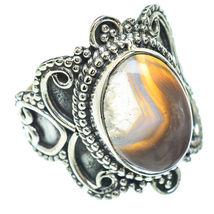 Botswana Agate Rings handcrafted by Ana Silver Co - RING56088