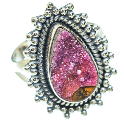 Cobalto Calcite Druzy Rings handcrafted by Ana Silver Co - RING56096