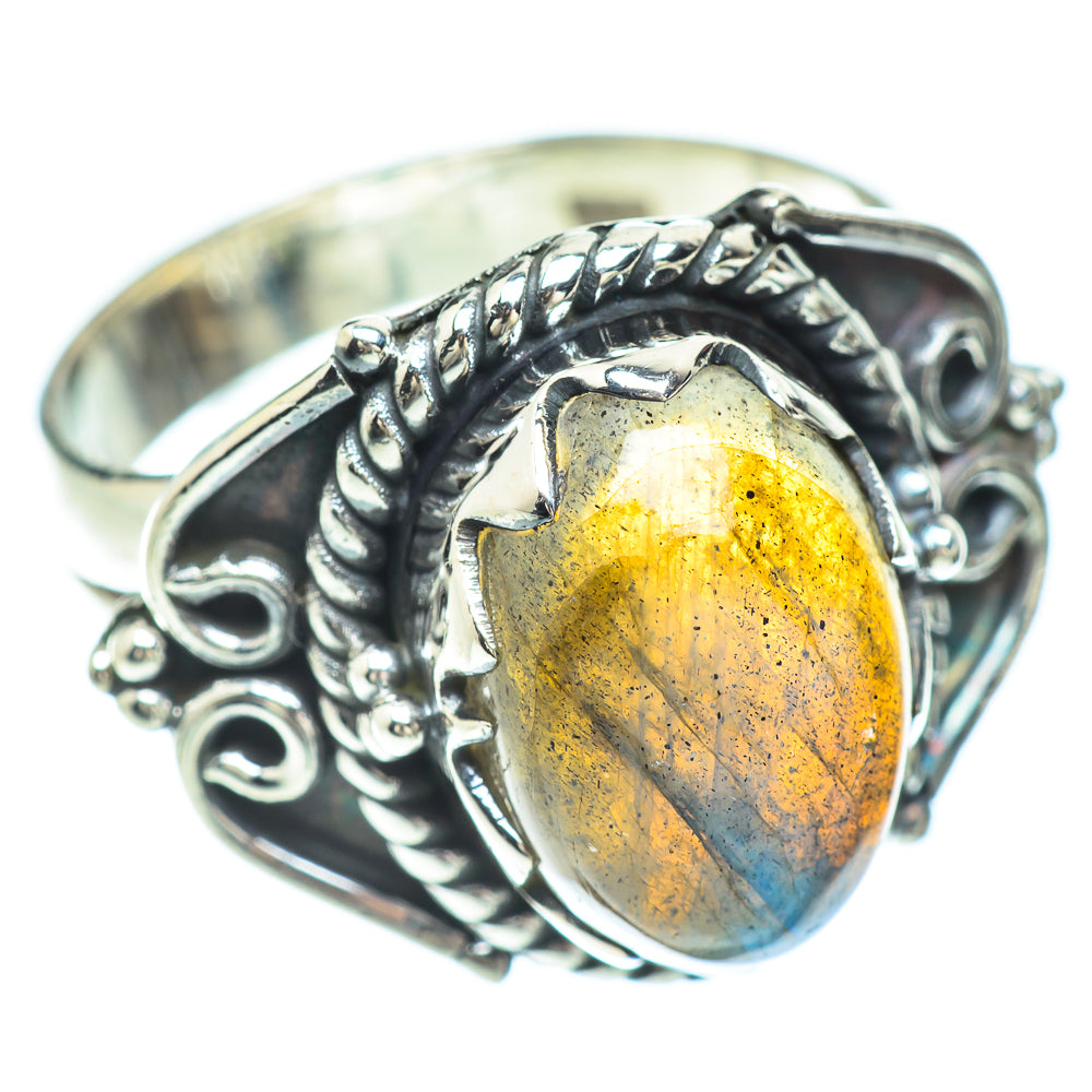 Labradorite Rings handcrafted by Ana Silver Co - RING56103