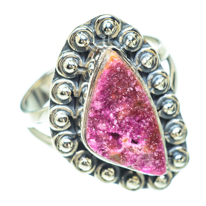 Cobalto Calcite Druzy Rings handcrafted by Ana Silver Co - RING56122