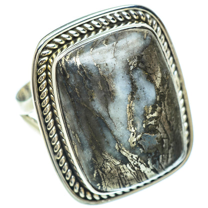 Pyrite Agate Rings handcrafted by Ana Silver Co - RING56133