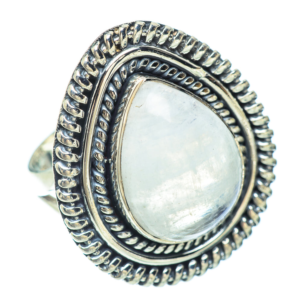 Rainbow Moonstone Rings handcrafted by Ana Silver Co - RING56174