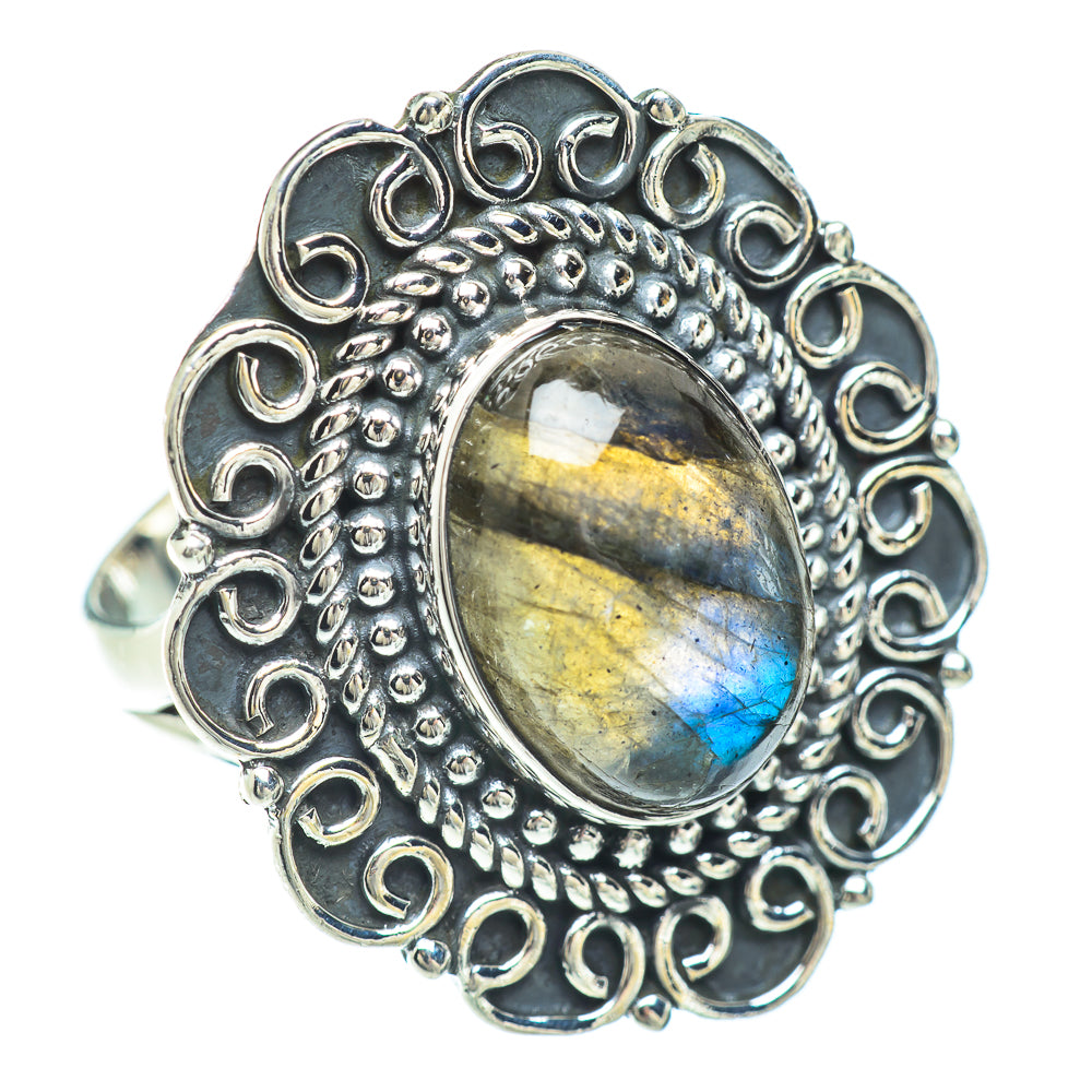Labradorite Rings handcrafted by Ana Silver Co - RING56185