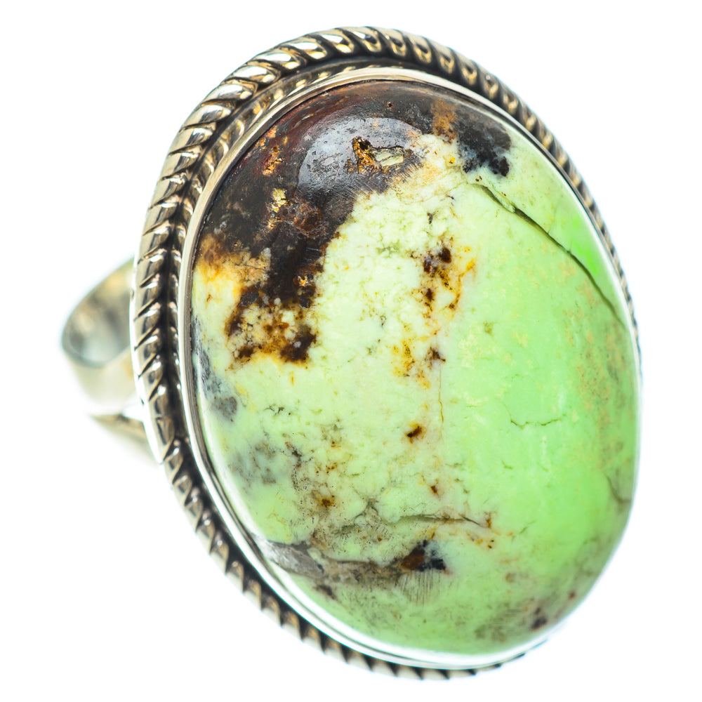 Lemon Chrysoprase Rings handcrafted by Ana Silver Co - RING56189