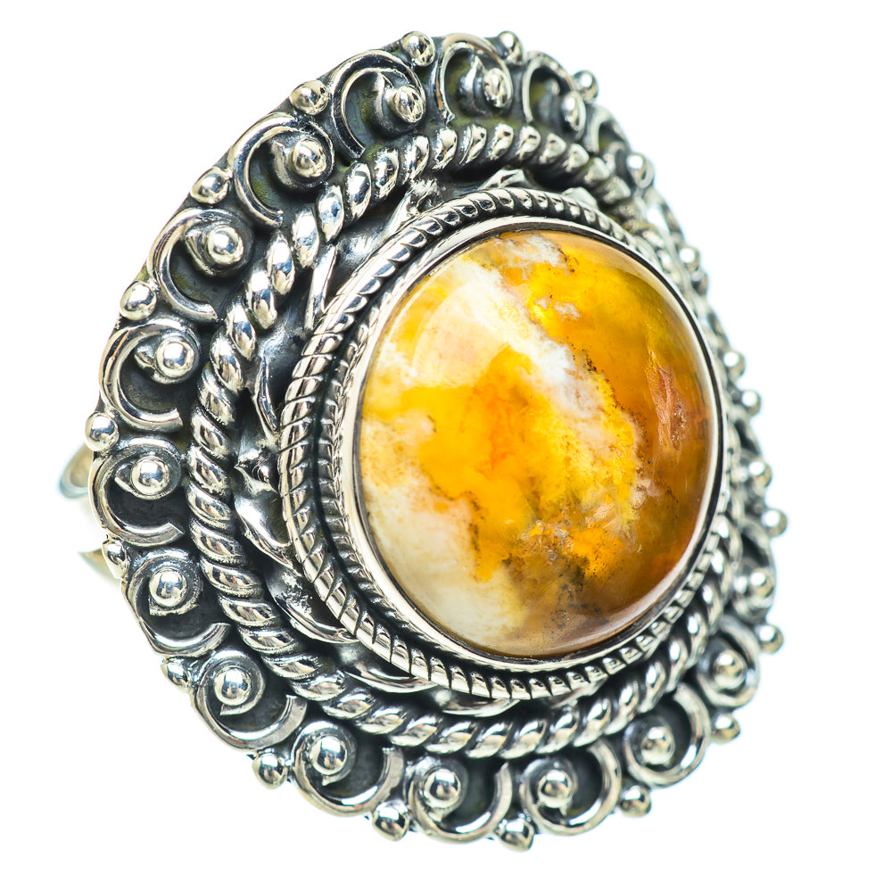 Plume Agate Rings handcrafted by Ana Silver Co - RING56198