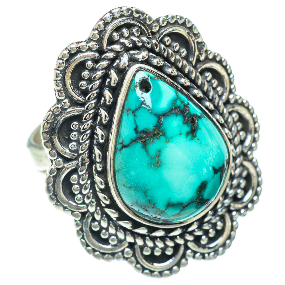 Tibetan Turquoise Rings handcrafted by Ana Silver Co - RING56241