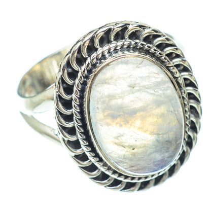 Rainbow Moonstone Rings handcrafted by Ana Silver Co - RING56259