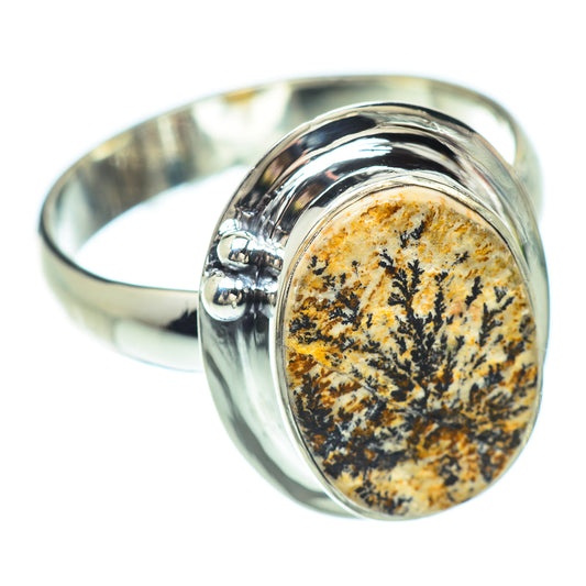 Germany Psilomelane Dendrite Rings handcrafted by Ana Silver Co - RING56280