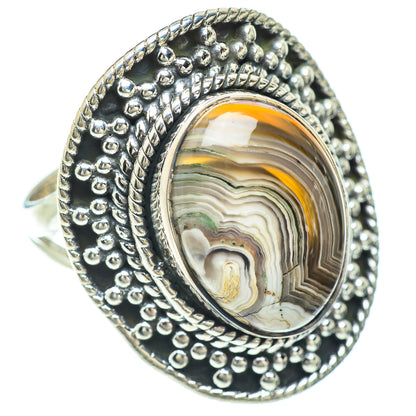 Laguna Lace Agate Rings handcrafted by Ana Silver Co - RING56467