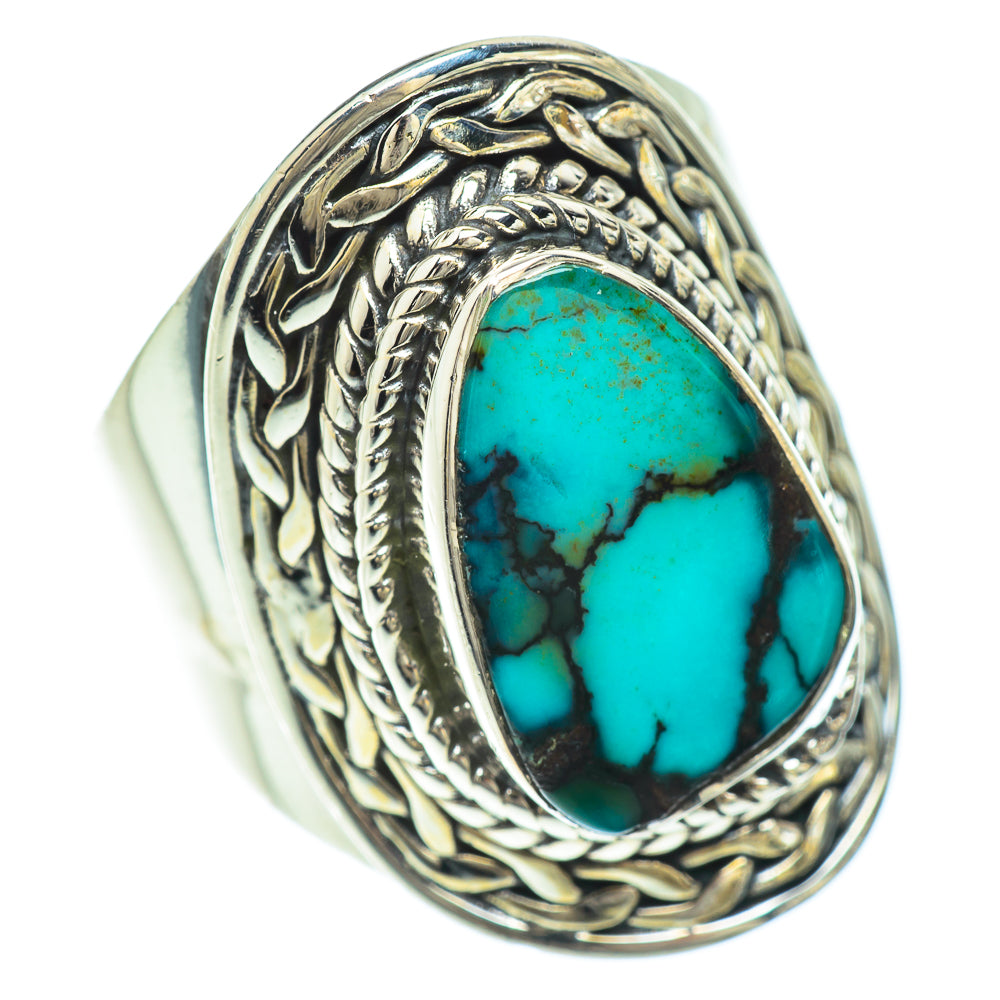 Tibetan Turquoise Rings handcrafted by Ana Silver Co - RING56528