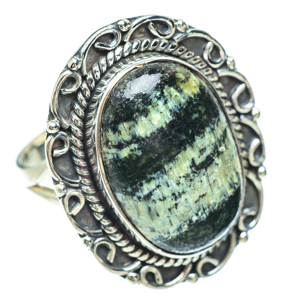 Lizard Jasper Rings handcrafted by Ana Silver Co - RING56568 - Photo 2