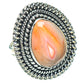 Orange Botswana Agate Rings handcrafted by Ana Silver Co - RING56574