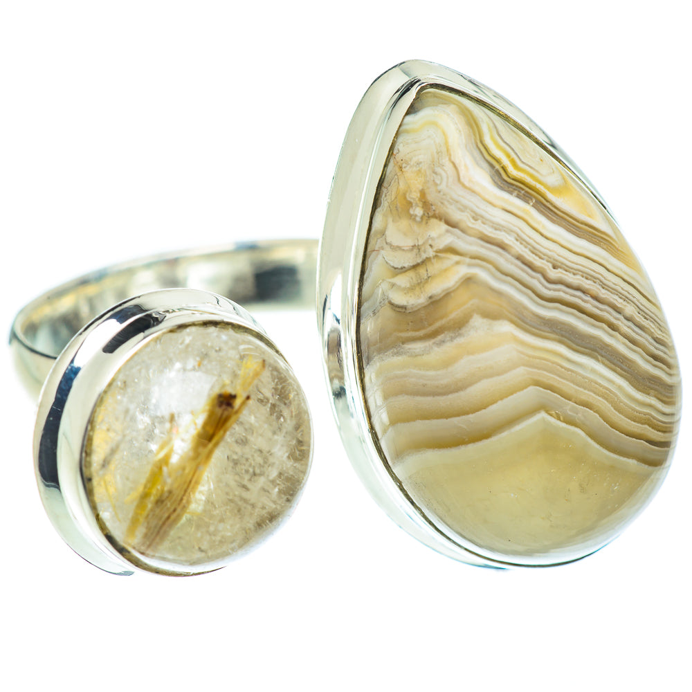 Laguna Lace Agate Rings handcrafted by Ana Silver Co - RING56585