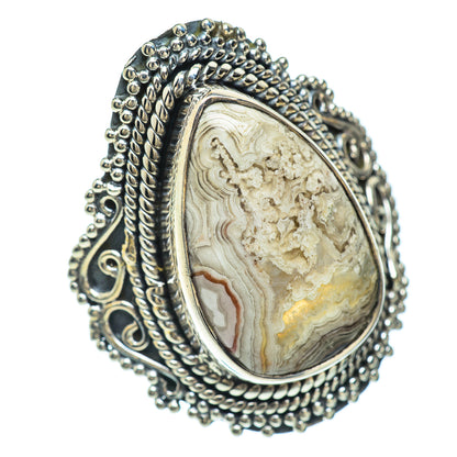 Laguna Lace Agate Rings handcrafted by Ana Silver Co - RING56586
