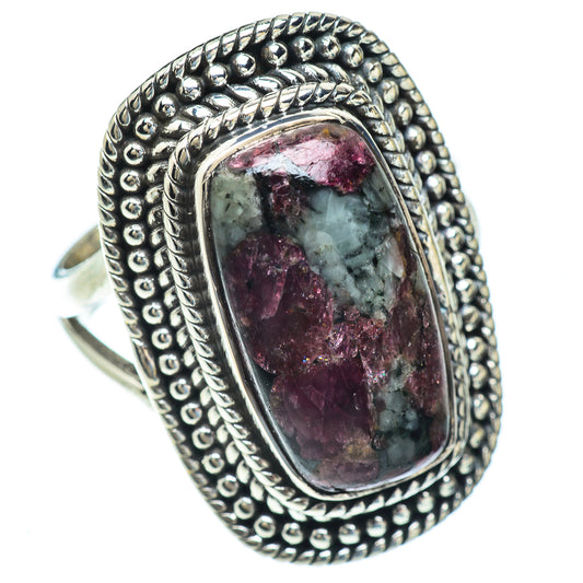 Russian Eudialyte Rings handcrafted by Ana Silver Co - RING56653