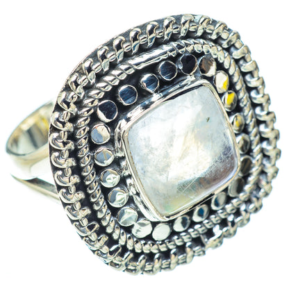Rainbow Moonstone Rings handcrafted by Ana Silver Co - RING56661
