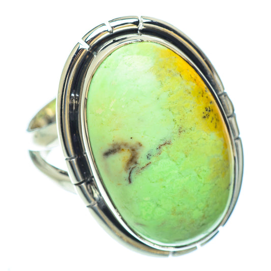 Lemon Chrysoprase Rings handcrafted by Ana Silver Co - RING56678