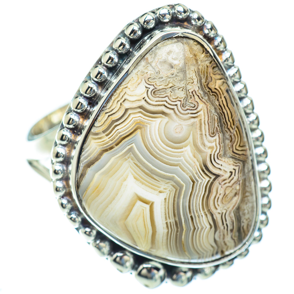 Laguna Lace Agate Rings handcrafted by Ana Silver Co - RING56680