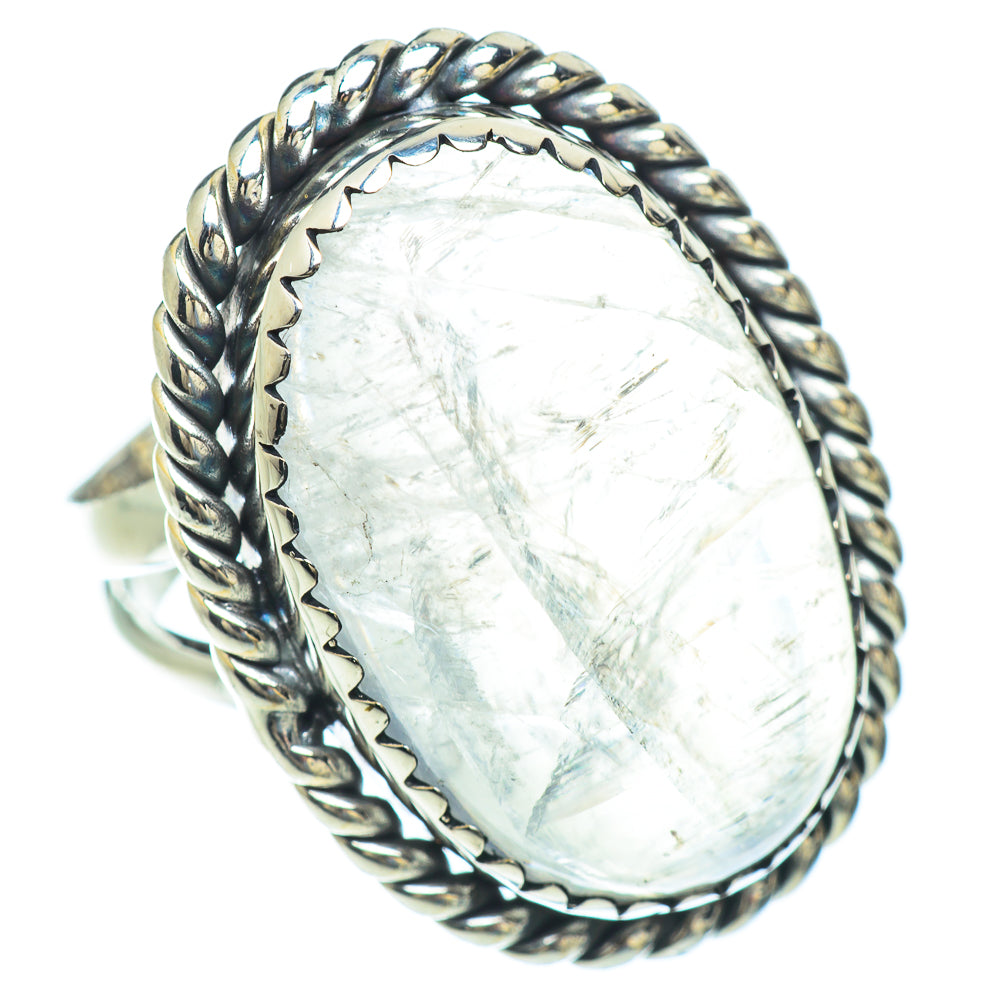 Rainbow Moonstone Rings handcrafted by Ana Silver Co - RING56698