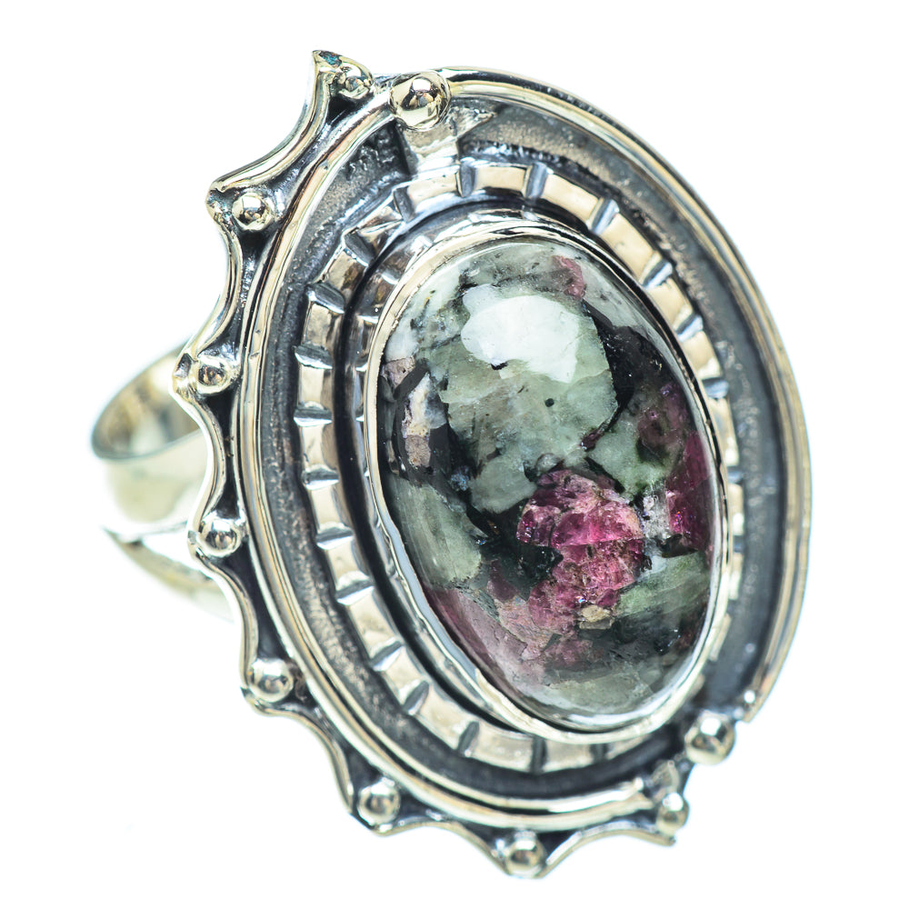 Russian Eudialyte Rings handcrafted by Ana Silver Co - RING56726